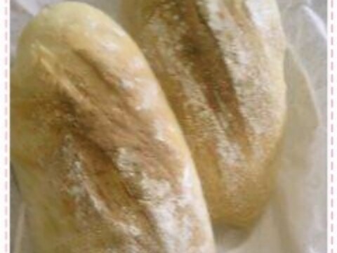 捏ねない　袋で1分もんで冷蔵発酵　フランスパン
